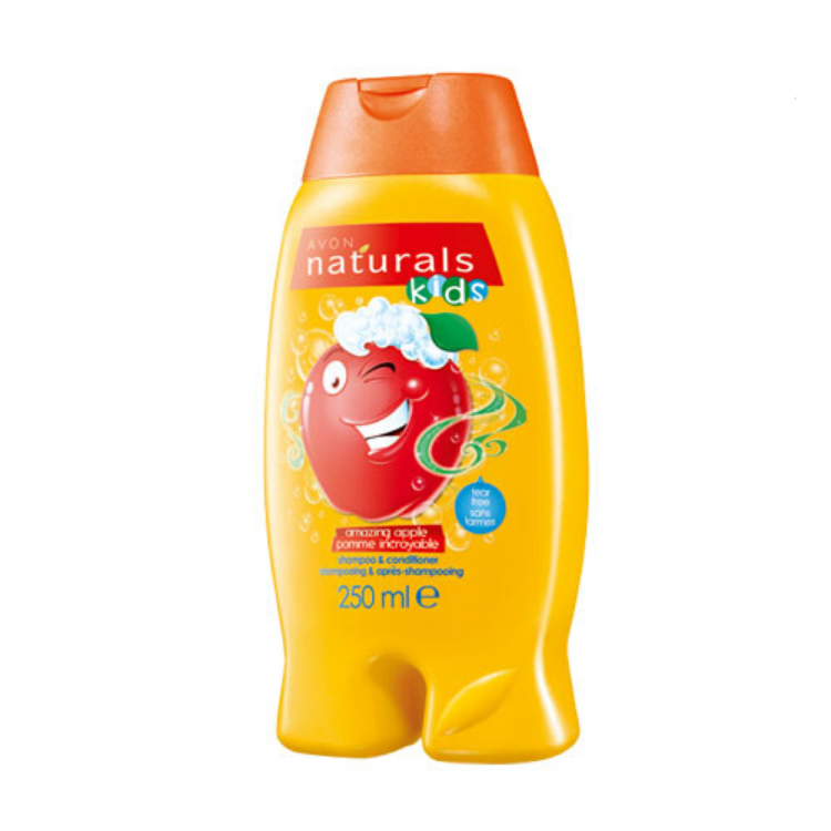 Avon Naturals Kids Rio 2 Amazing Apple 2-in-1 Shampoo & Conditioner | 250ml | Tear-Free Gentle Formula