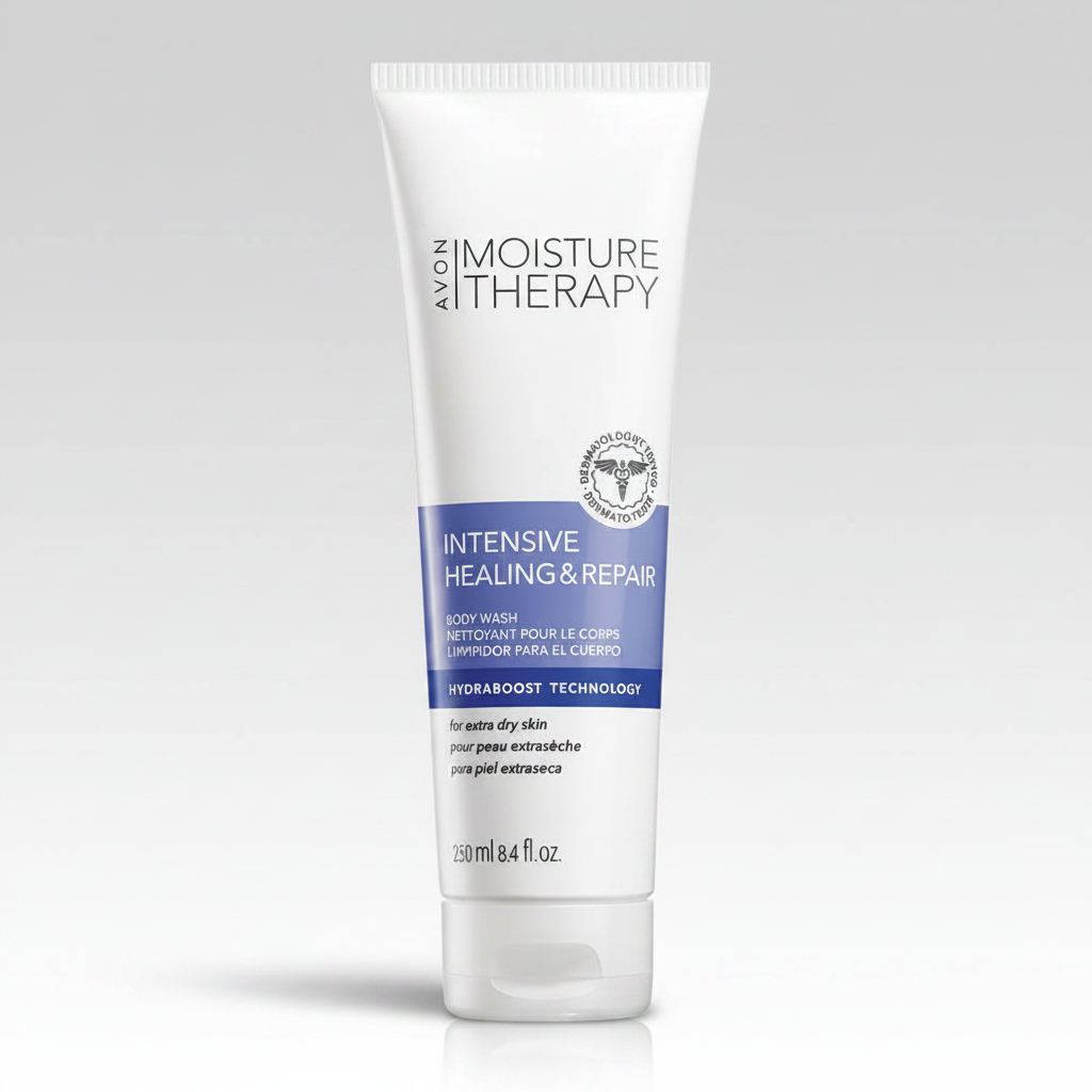 Avon Moisture Therapy | Professional Intensive Healing & Repair Body Wash - 250ml (Fragrance-Free)