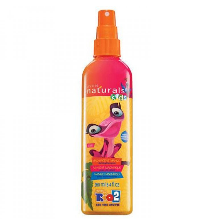Avon Naturals Kids Rio 2 Magnificent Mango Hair Detangling Spray | 250ml | Tear-Free Easy Comb Spray
