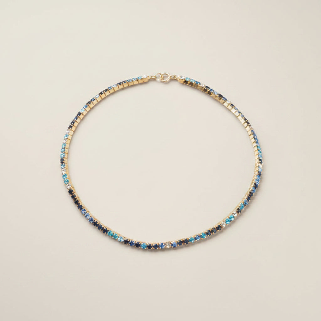 Blue Night Skyline Choker Necklace