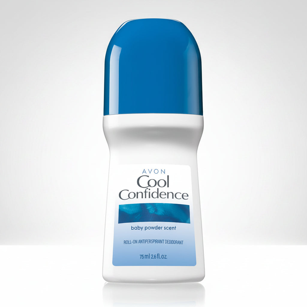 Avon Cool Confidence Baby Powder Antiperspirant Deodorant Roll-On
