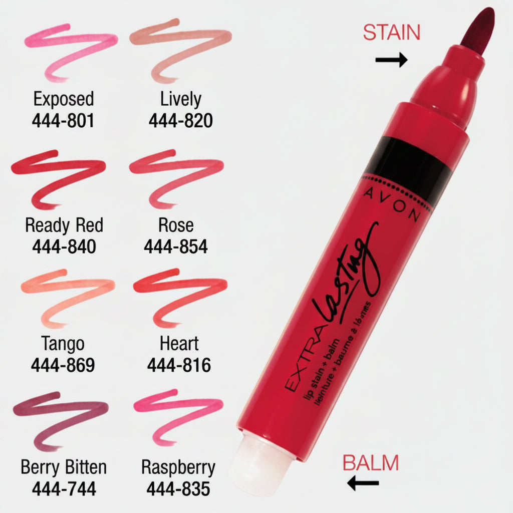 Avon Extra Lasting Lip Stain + Balm | Tango