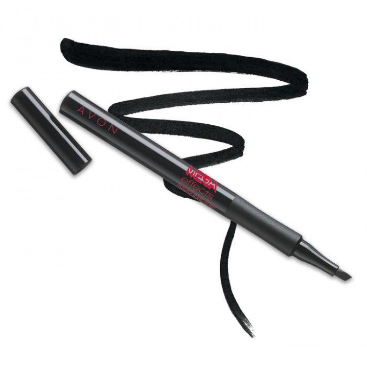 Avon Mega Effects | Professional Liquid Eye Liner - Intense Black (24h Smudge-Proof)