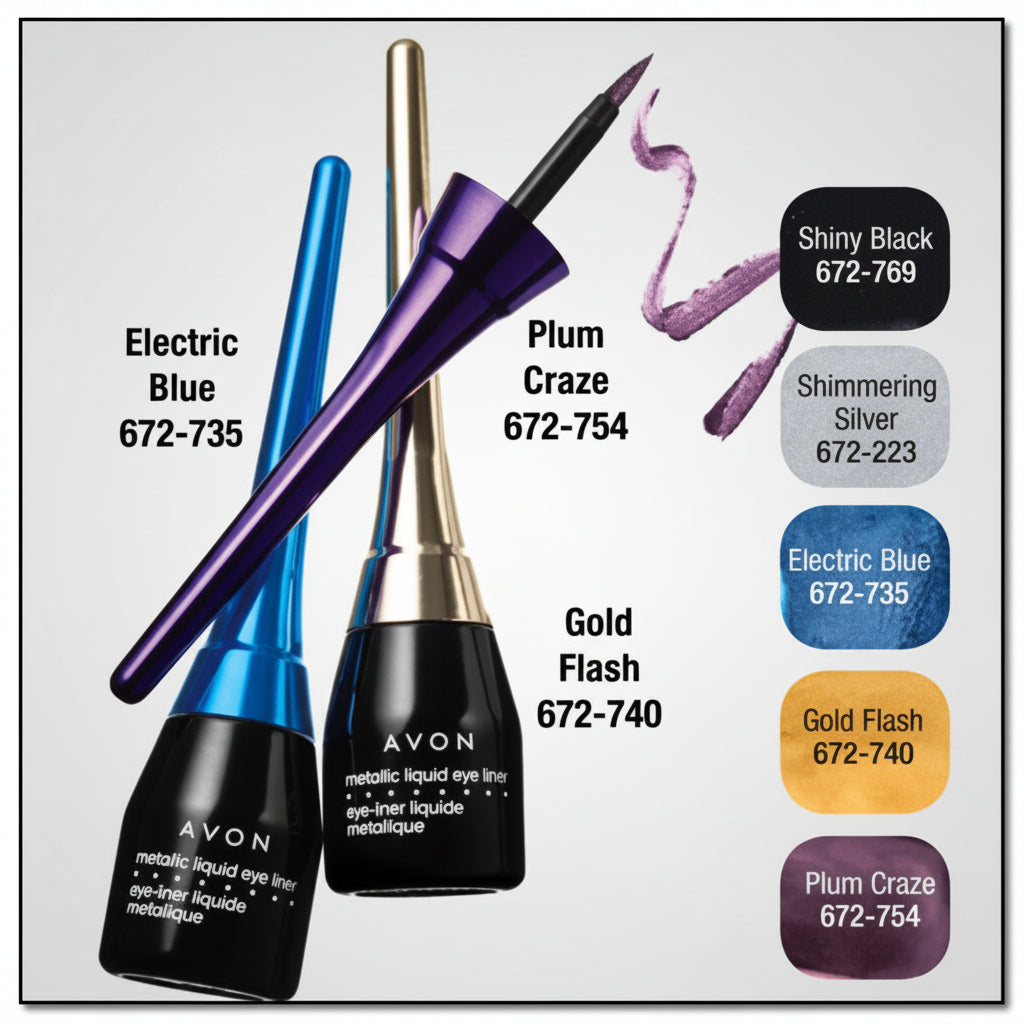 Avon Metallic Liquid Eyeliner | Shimmering Silver