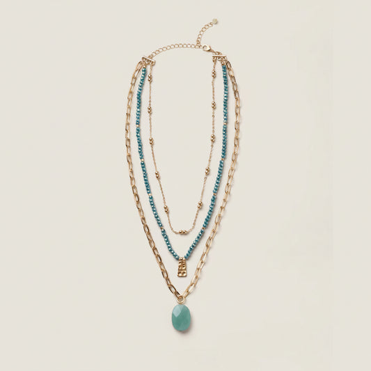 Mix and Mingle Green Layered Necklace