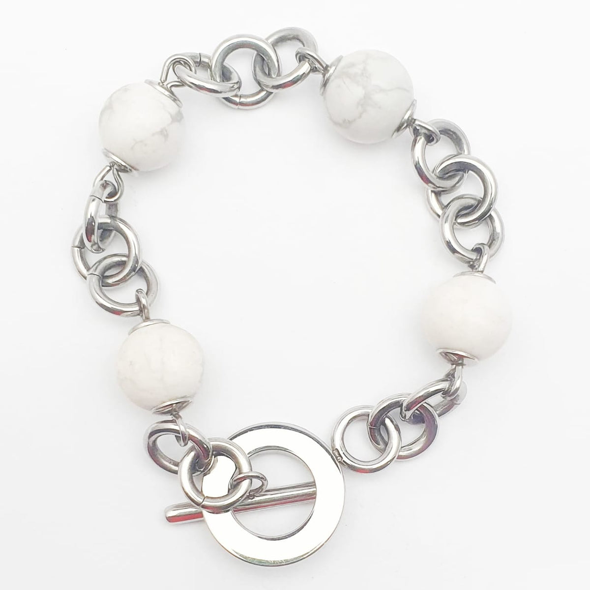 Howlite Allure Stainless Steel Bracelet
