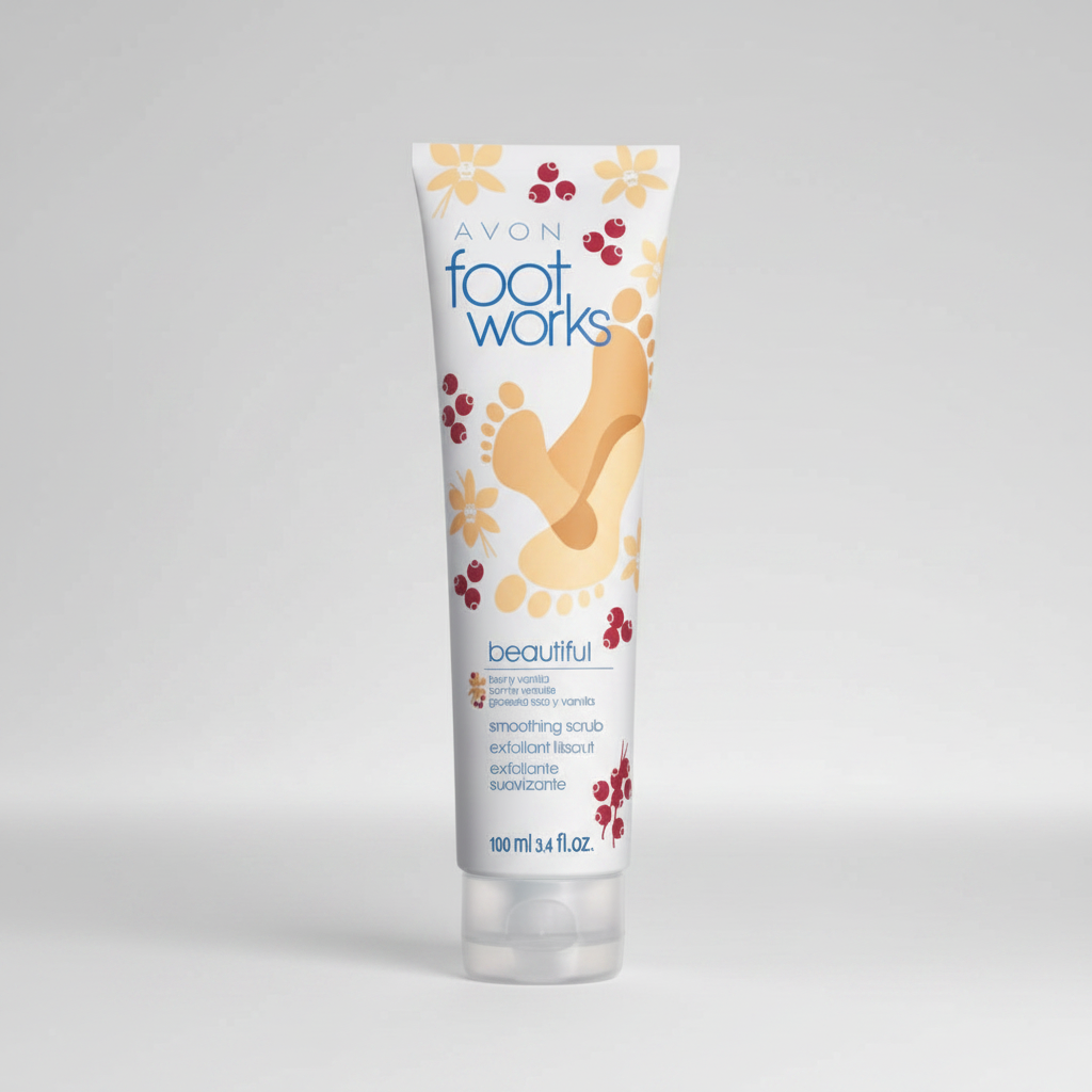 Avon Foot Works Beautiful Berry Vanilla Smoothing Scrub | 100ml
