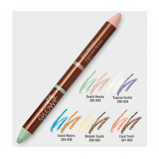 Avon Glow | Professional 2 in 1 Eye Pencil & Highlighter - Coral Crush (Radiant Finish)