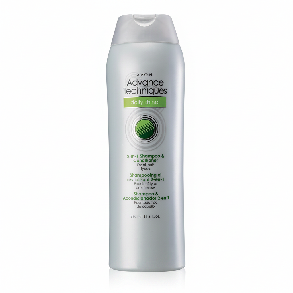 Avon Advance Techniques Daily Shine | 350ml | 2-in-1 Shampoo & Conditioner for Brilliant Shine