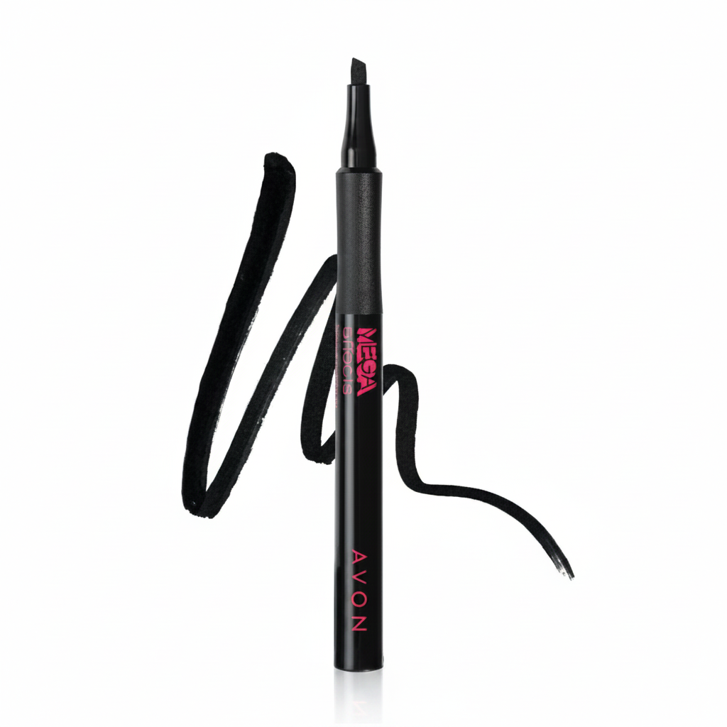 Avon Mega Effects | Professional Liquid Eye Liner - Intense Black (24h Smudge-Proof)