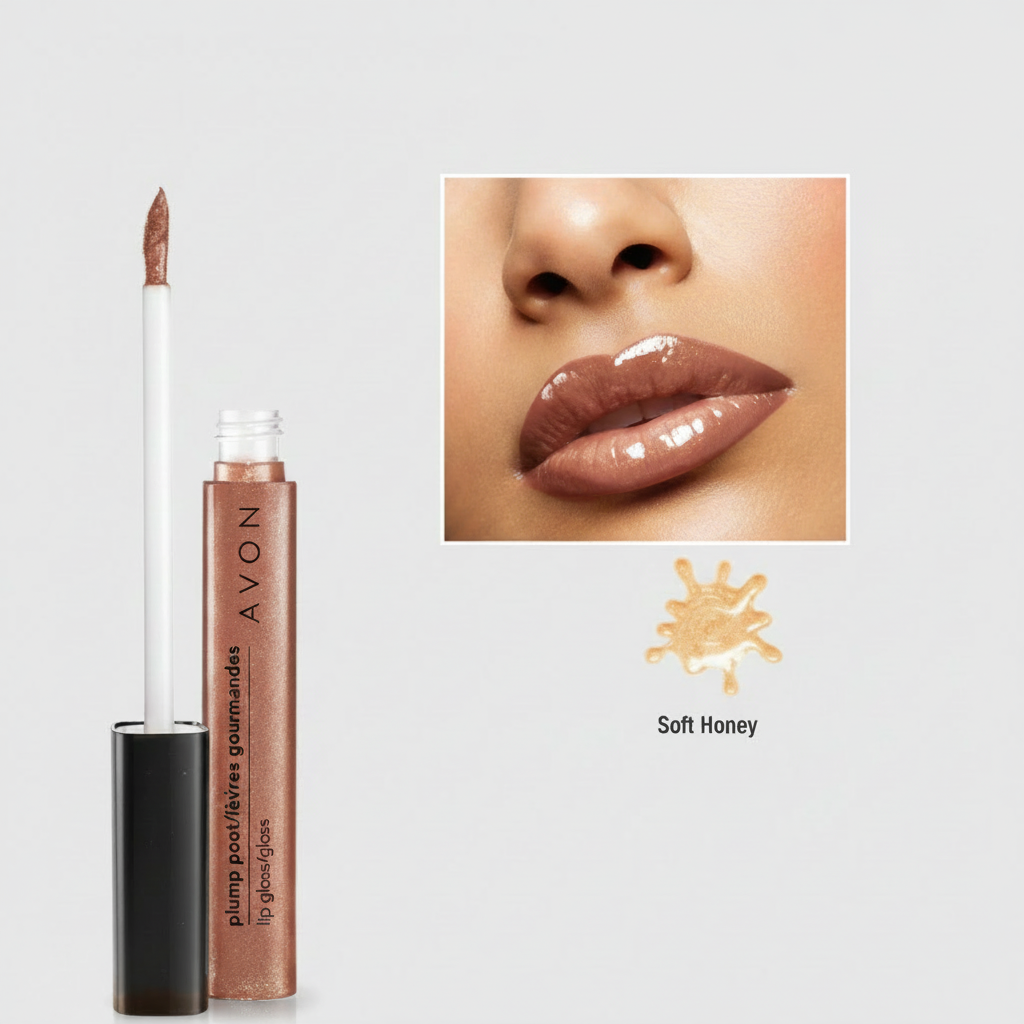 Avon Plump Pout Lip Gloss | Soft Honey