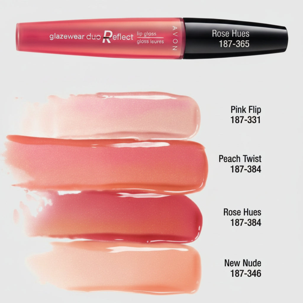 Avon Glazewear Duo Reflect Lip Gloss | Peach Twist