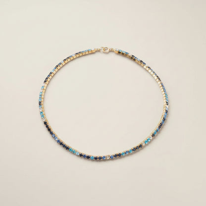Blue Night Skyline Choker Necklace