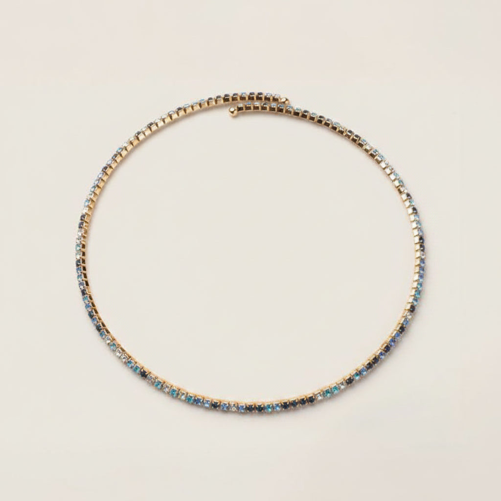 Blue Night Skyline Choker Necklace
