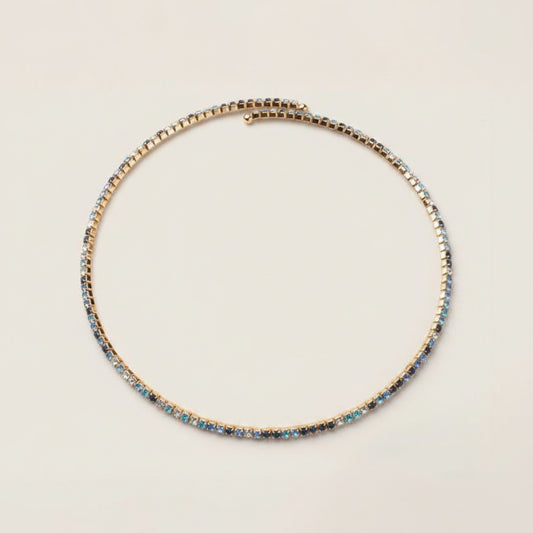 Blue Night Skyline Choker Necklace