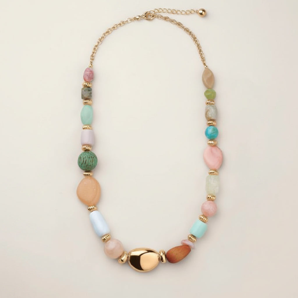 Blushing Meadow Beaded Necklace