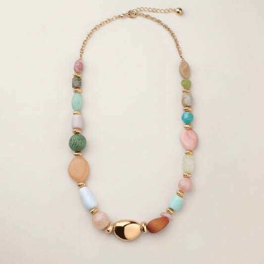 Blushing Meadow Beaded Necklace