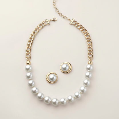 Boldly Yours Pearly Necklace and Earring Set