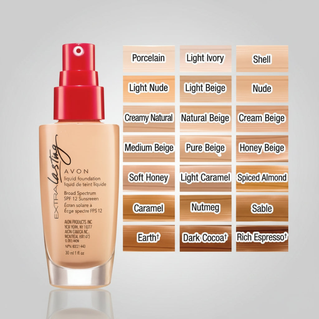 Avon Extra Lasting Liquid Foundation | Earth