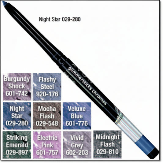 Avon Glimmersticks Chromes Eyeliner | Flashy Steel