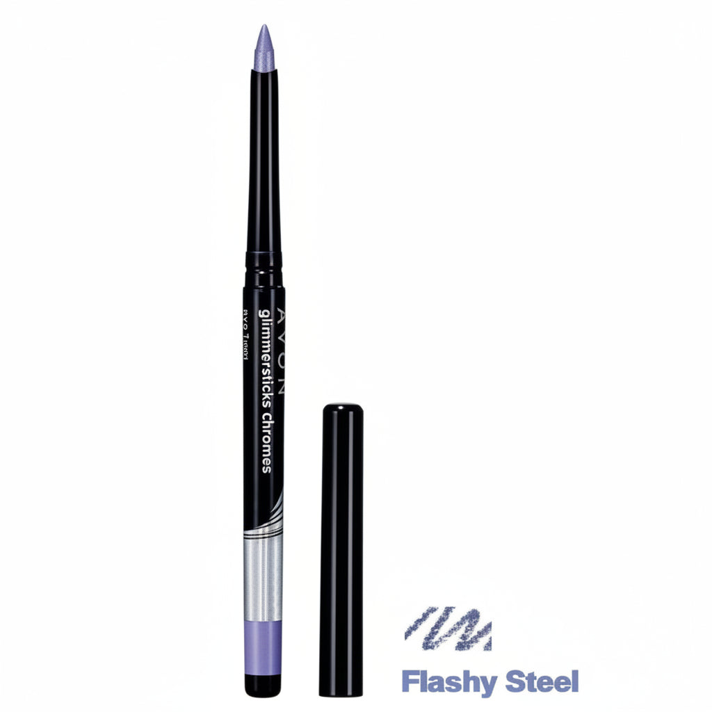 Avon Glimmersticks Chromes Eyeliner | Flashy Steel