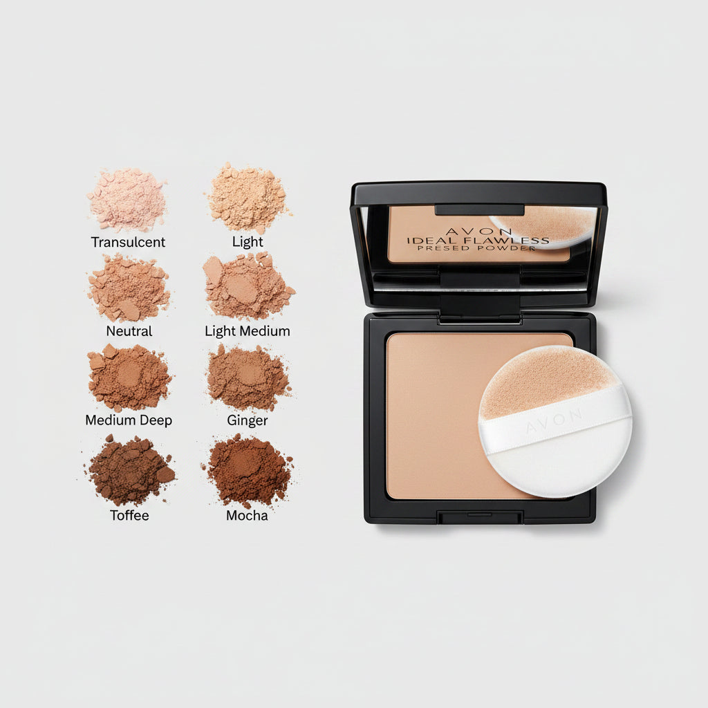 Avon Ideal Flawless Pressed Powder  | Ginger