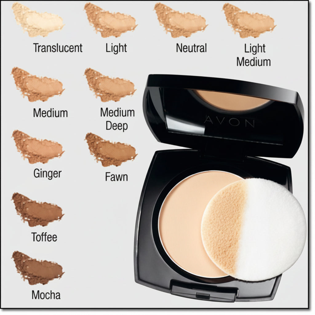Avon Ideal Flawless Pressed Powder | Fawn