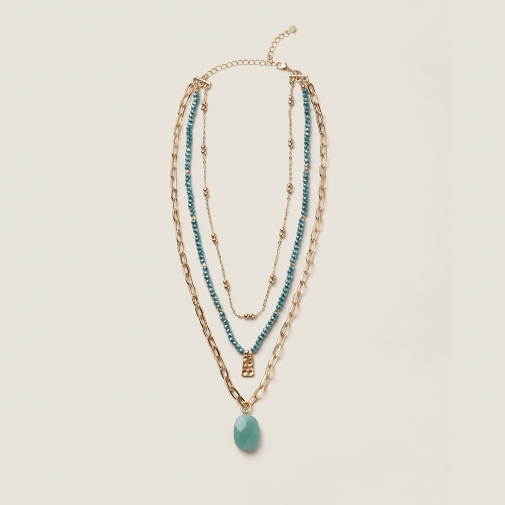 Mix and Mingle Green Layered Necklace