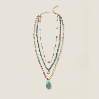 Mix and Mingle Green Layered Necklace