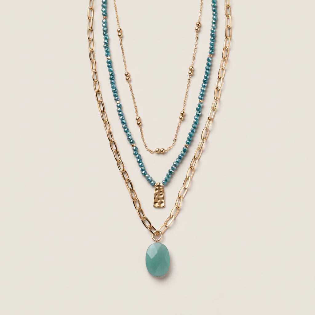 Mix and Mingle Green Layered Necklace