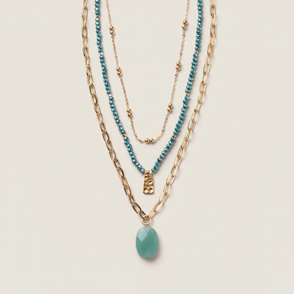 Mix and Mingle Green Layered Necklace