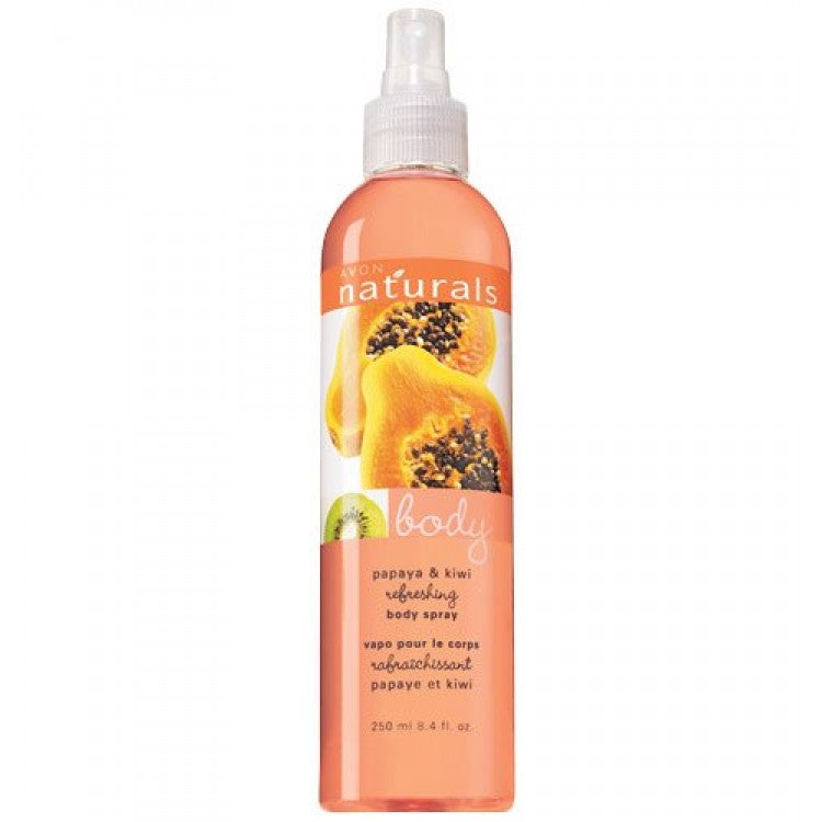 Avon Naturals Papaya & Kiwi Body Spray | 250ml | Exotic & Energizing Fruit Fragrance Mist