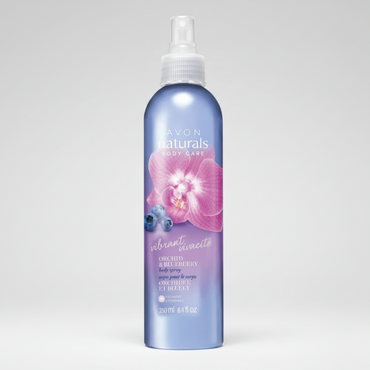 Avon Naturals Vibrant Orchid & Blueberry Body Spray | 250ml | Refreshing Fragrance Mist