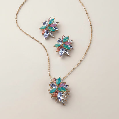 Pastel Petals Necklace and Earring Set