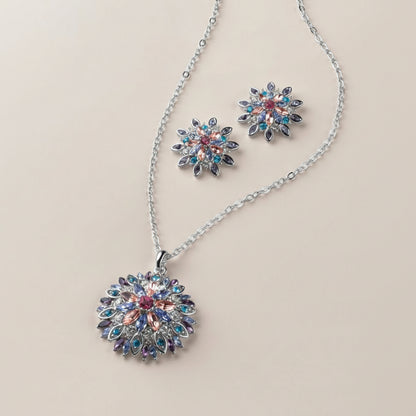 Prism Flower Necklace and Earring Set