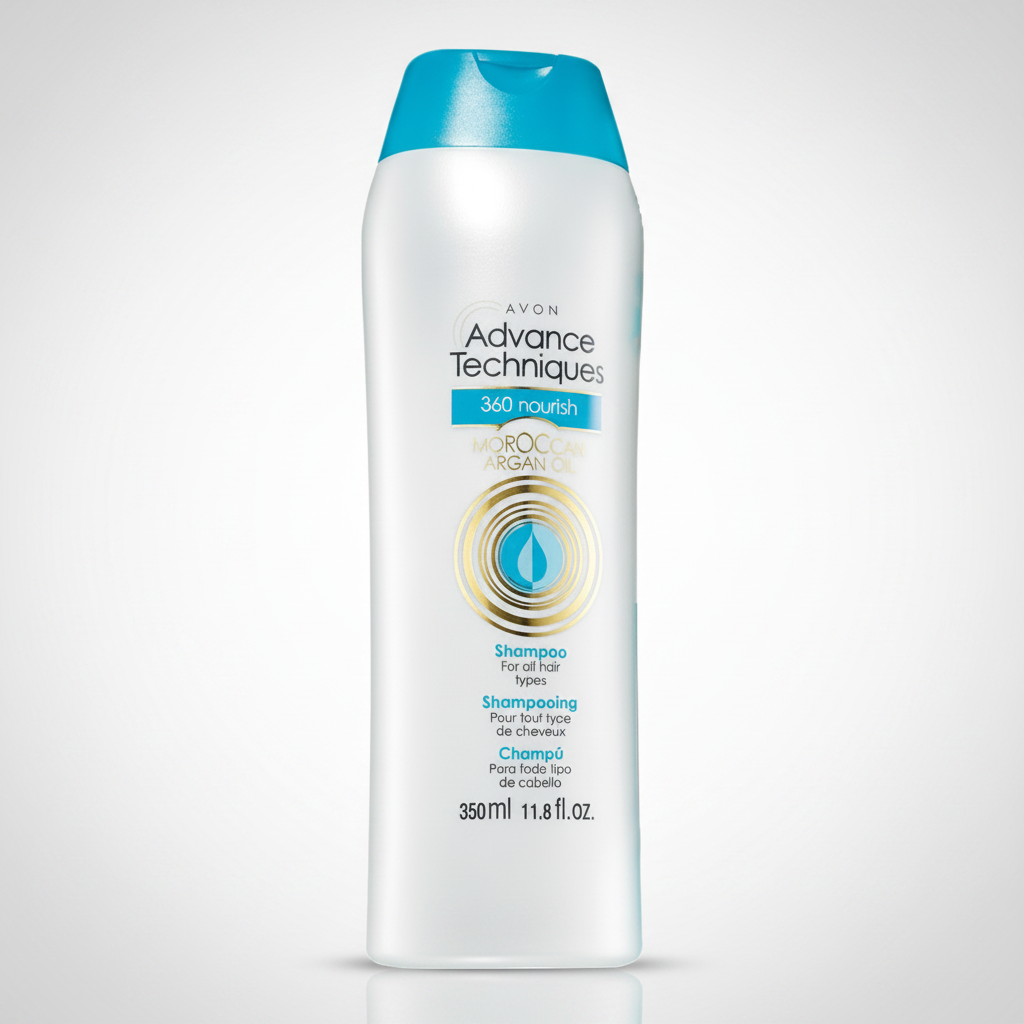 Avon Advance Techniques 360 Nourish | 400ml | Moroccan Argan Oil Shampoo for Dry & Damaged Hair