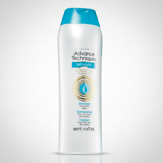 Avon Advance Techniques 360 Nourish | 400ml | Moroccan Argan Oil Shampoo for Dry & Damaged Hair