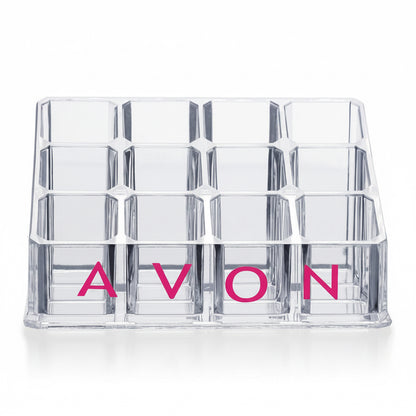 Avon | Professional Multi-Slot Lipstick Caddy - Clear Acrylic Organizer