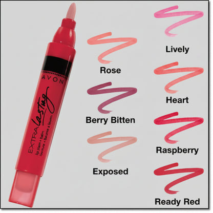 Avon Extra Lasting Lip Stain + Balm | Raspberry