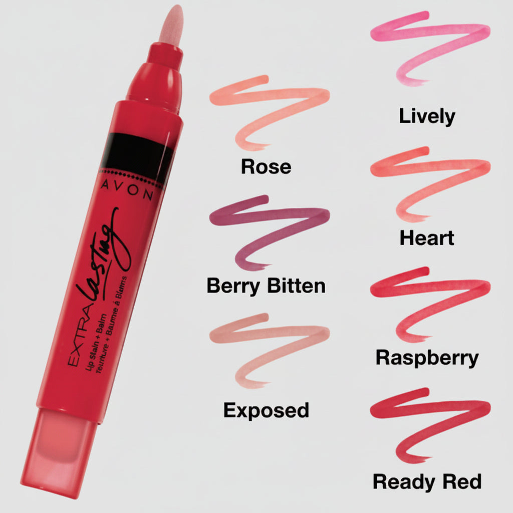 Avon Extra Lasting Lip Stain + Balm | Heart