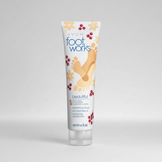 Avon Foot Works Beautiful Berry Vanilla Smoothing Scrub | 100ml
