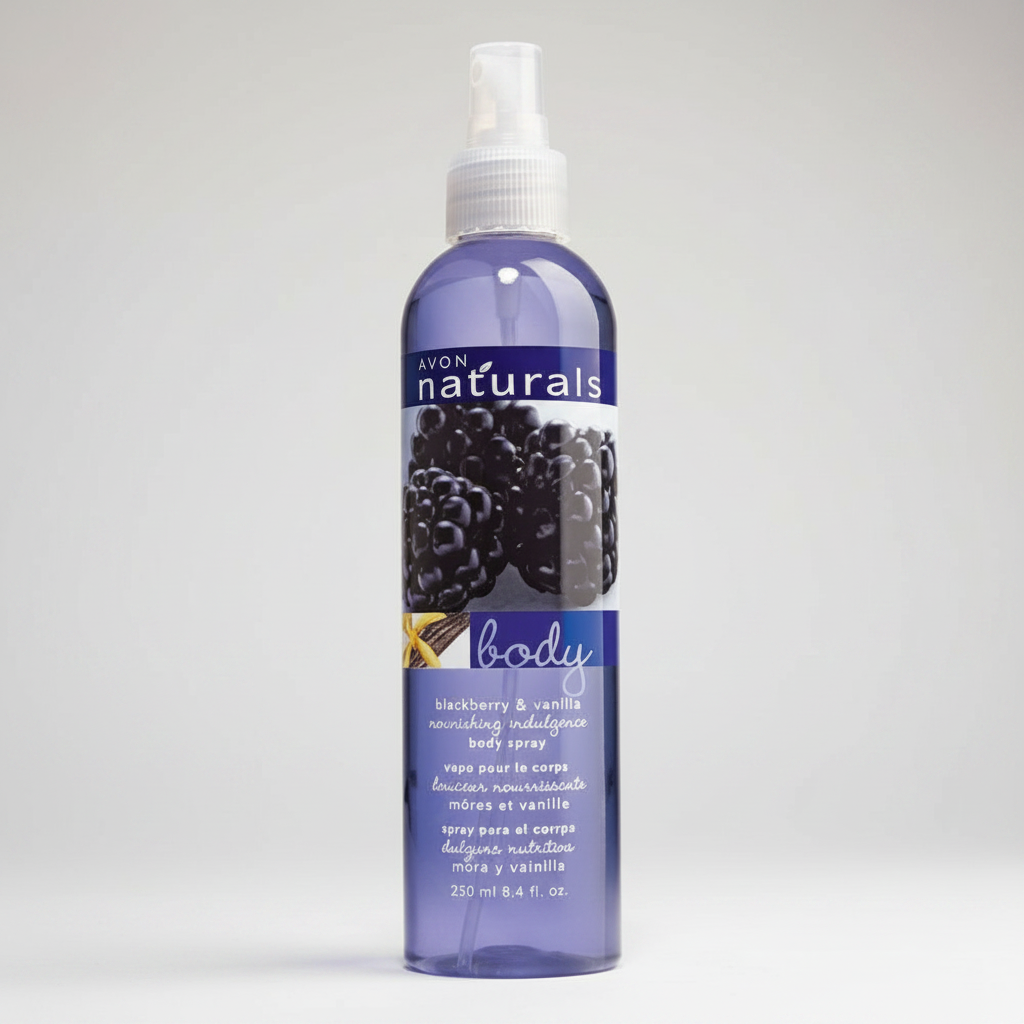 Avon Naturals Blackberry & Vanilla Body Spray | 250ml | Sweet & Warm Fragrance Mist