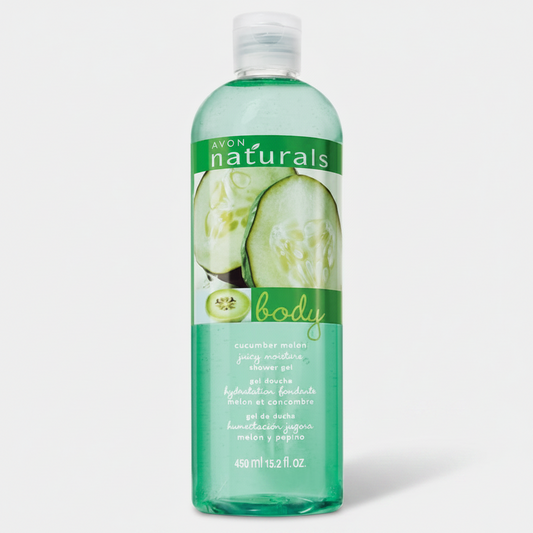 Avon Naturals Cucumber & Melon Shower Gel | 450ml | Large Family Size Refreshing Wash