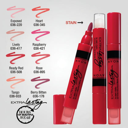 Avon Extra Lasting Lip Stain + Balm | Berry Bitten