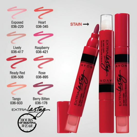 Avon Extra Lasting Lip Stain + Balm | Berry Bitten