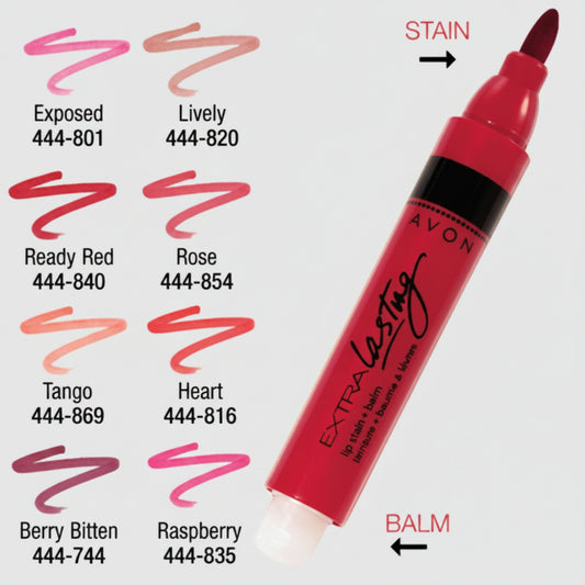 Avon Extra Lasting Lip Stain + Balm | Ready Red